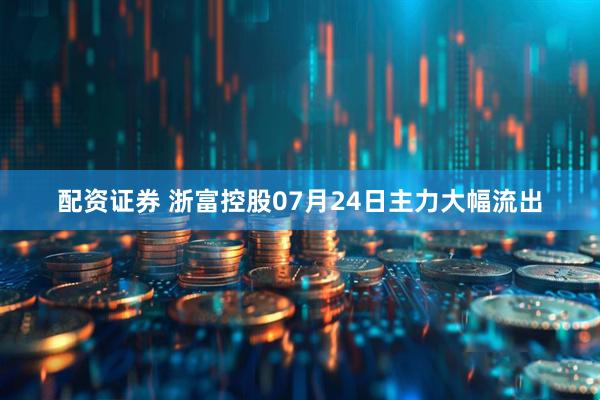 配资证券 浙富控股07月24日主力大幅流出